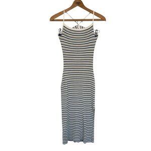 Abercrombie & Fitch Body con  Sweater Dress Women’s M, Stripe, open Back, slit